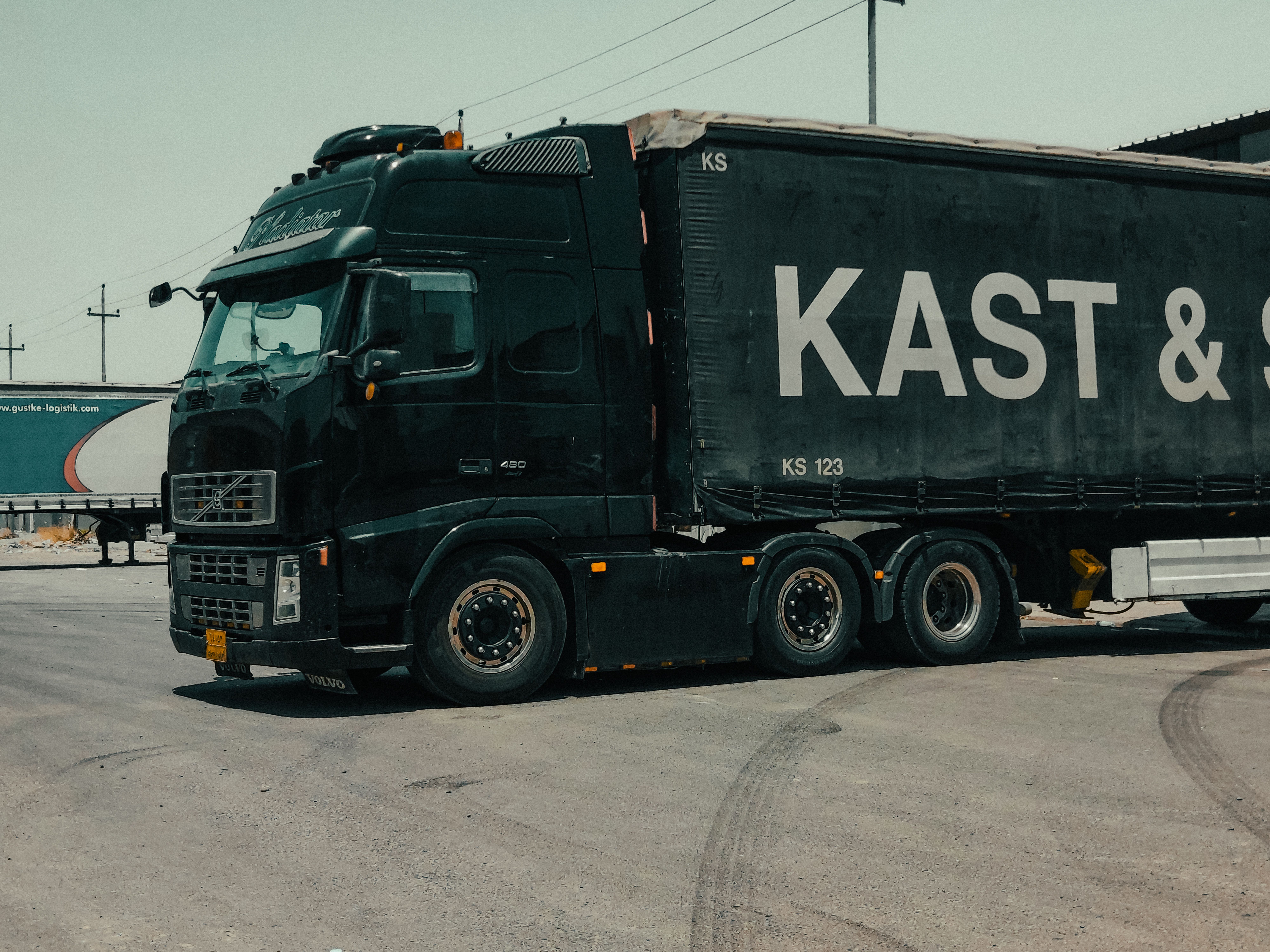 Heavy-duty commercial truck used in industrial transport