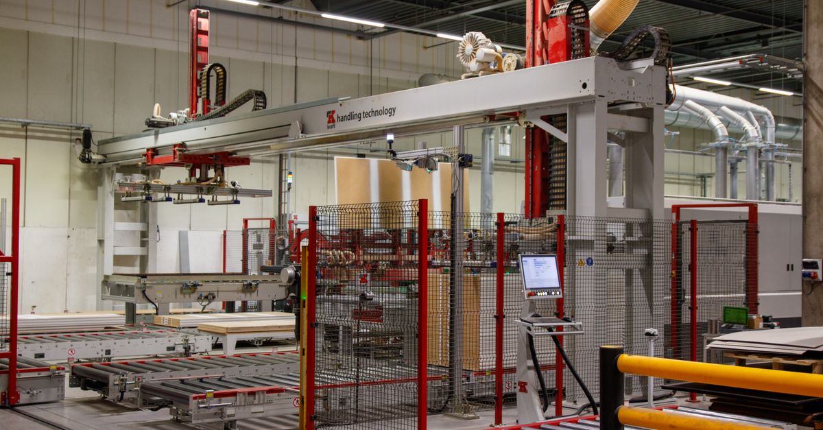 Automated industrial equipment application in a modern factory